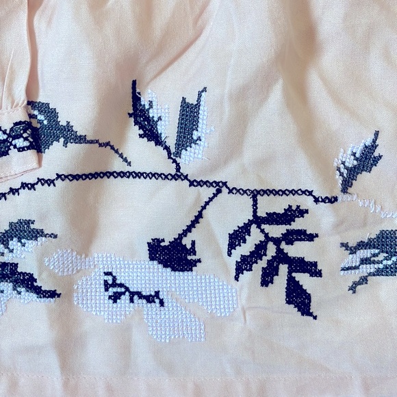 Venus Embroidered Boho Light Pink Blouse - Picture 2 of 7